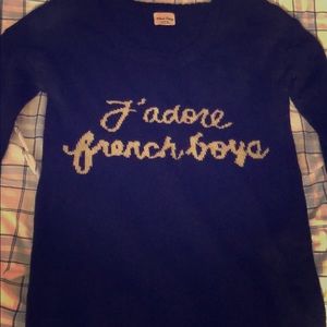 ‘J’adore French boys’ cozy knit sweater
